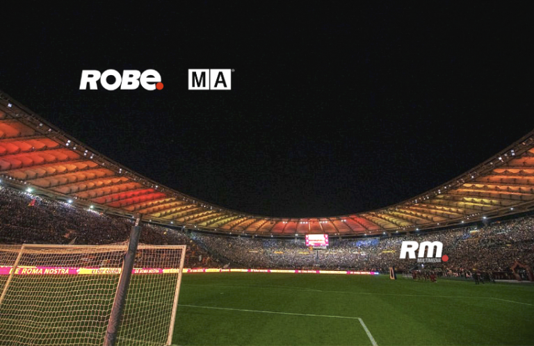 Ottanta ROBE Tarrantula™ illuminano l’Olimpico di Roma durante il derby