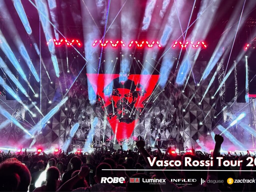 MA, ROBE, ZACTRACK, DISGUISE, INFILED E LUMINEX: UN RECORD DI BRAND IN TOUR CON VASCO ROSSI